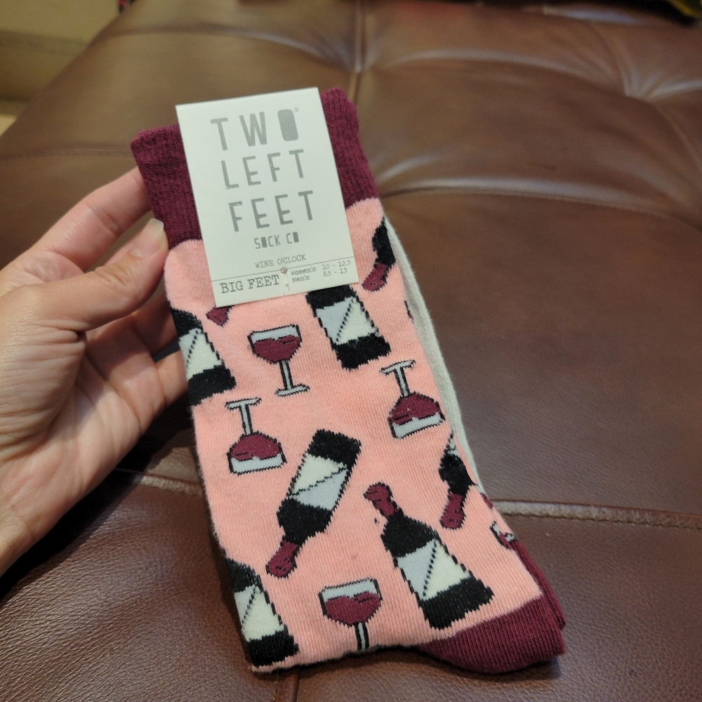 Wine print socks
